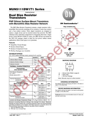 MUN5135DW1T1G datasheet  